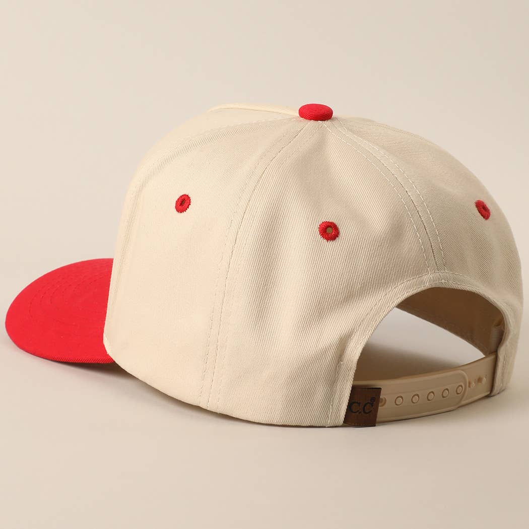 RED With God All Possible Embroidery Baseball Cap