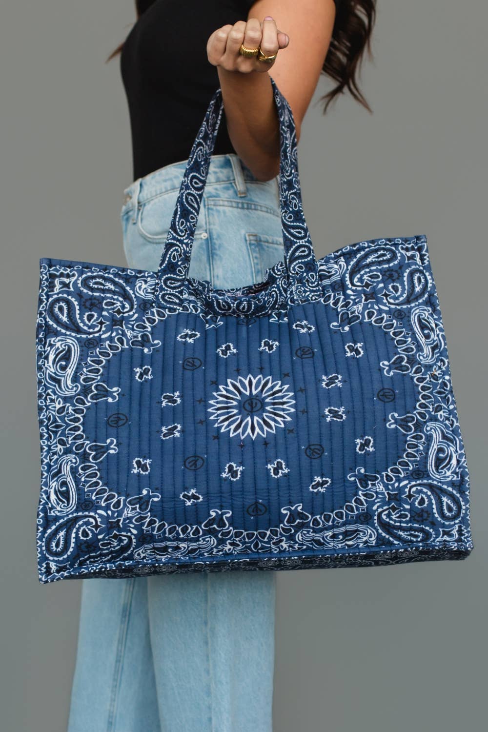 Royal Blue Bandana Tote