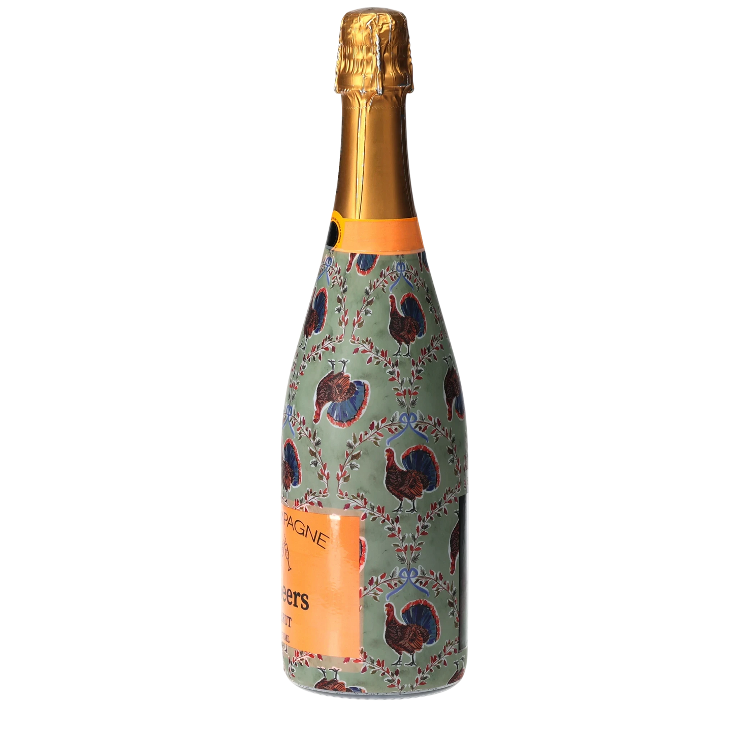 Autumn Turkey Trellis Champagne Bottle Wrap
