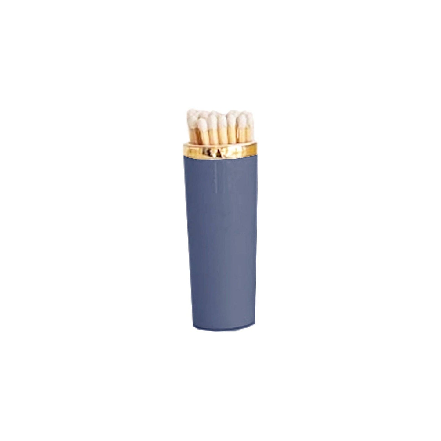 Solid Match Holder/ Striker with Gold Accent: White