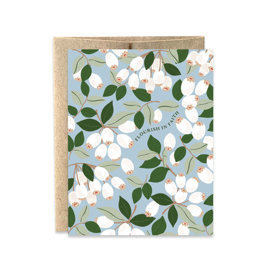 Flourish in Faith Flower Garden Greeting Card
