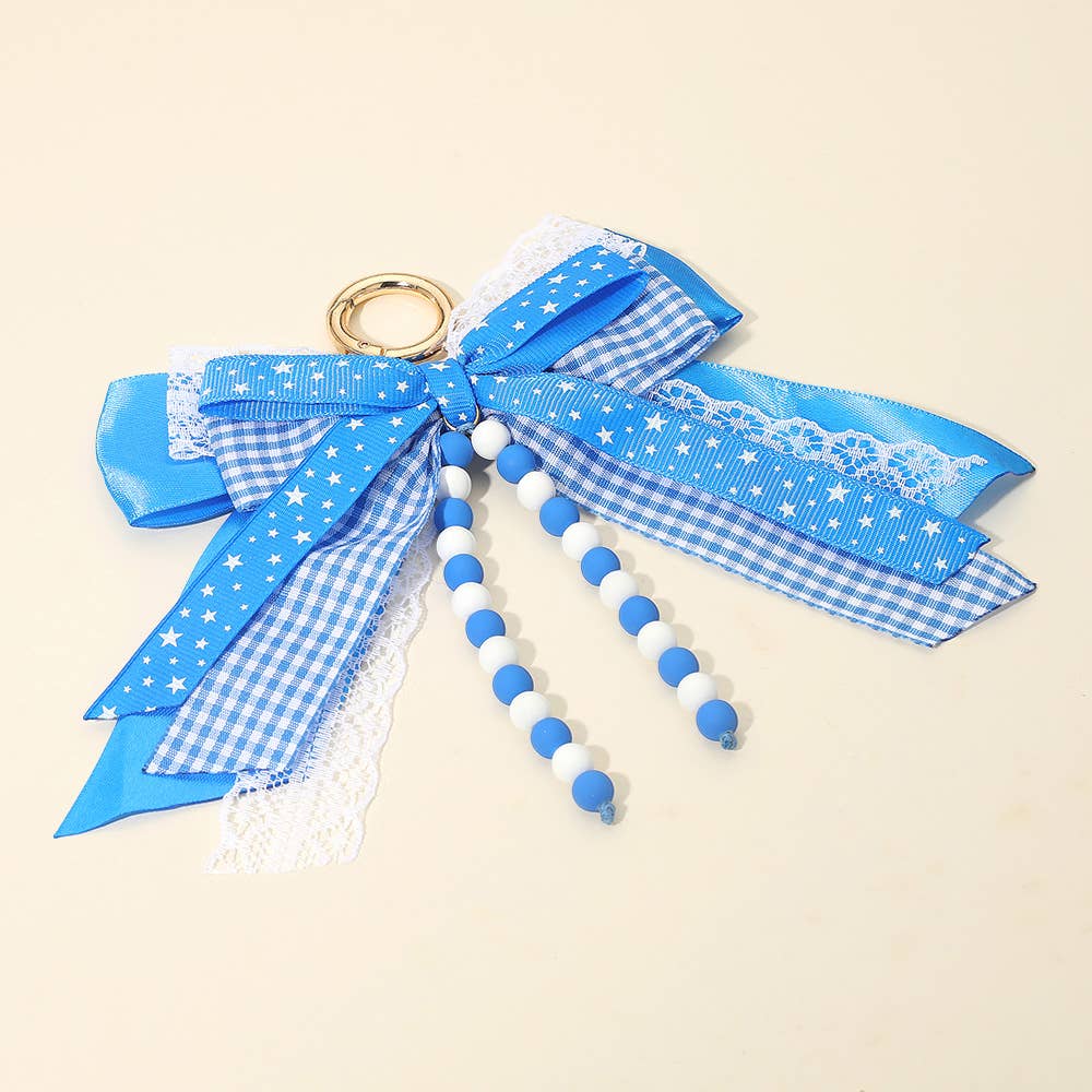 Triple Layered Bow Keychain | Game Day Cute Accessories