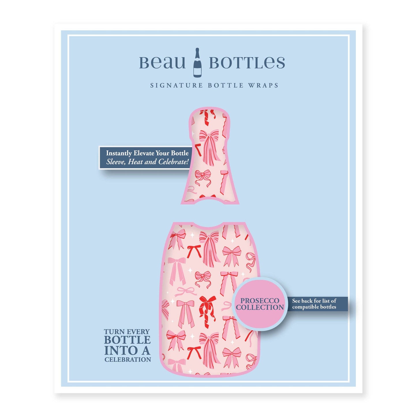 Beau Bottles Pretty in Bows  - Prosecco Collection