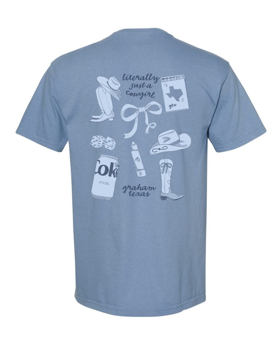 Saddle Up Sister | Western Cowgirl Tee | Blue