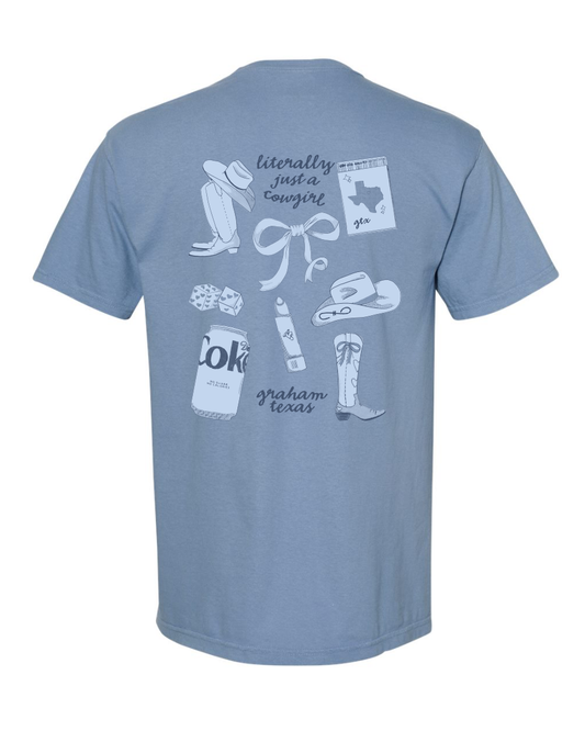 Saddle Up Sister | Western Cowgirl Tee | Blue