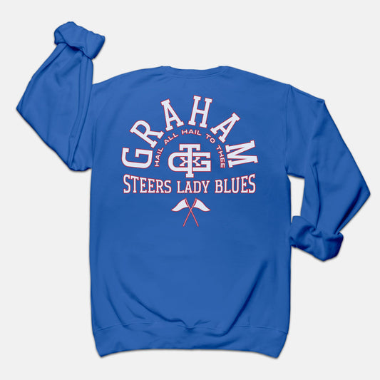 GTX Steers & Lady Blues Monogram | Royal Blue Crewneck