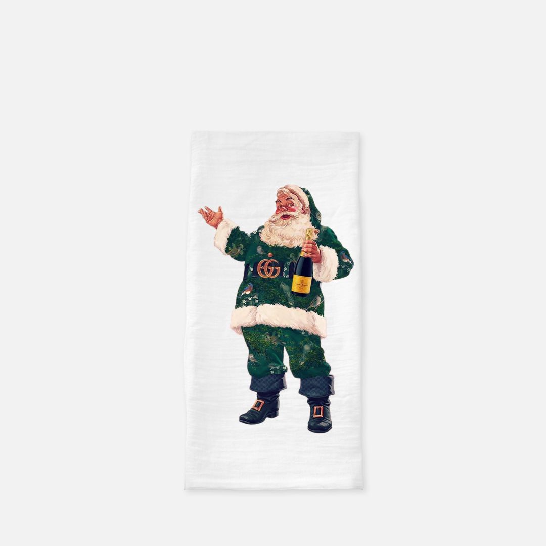 Boujee Santa Tea Towel