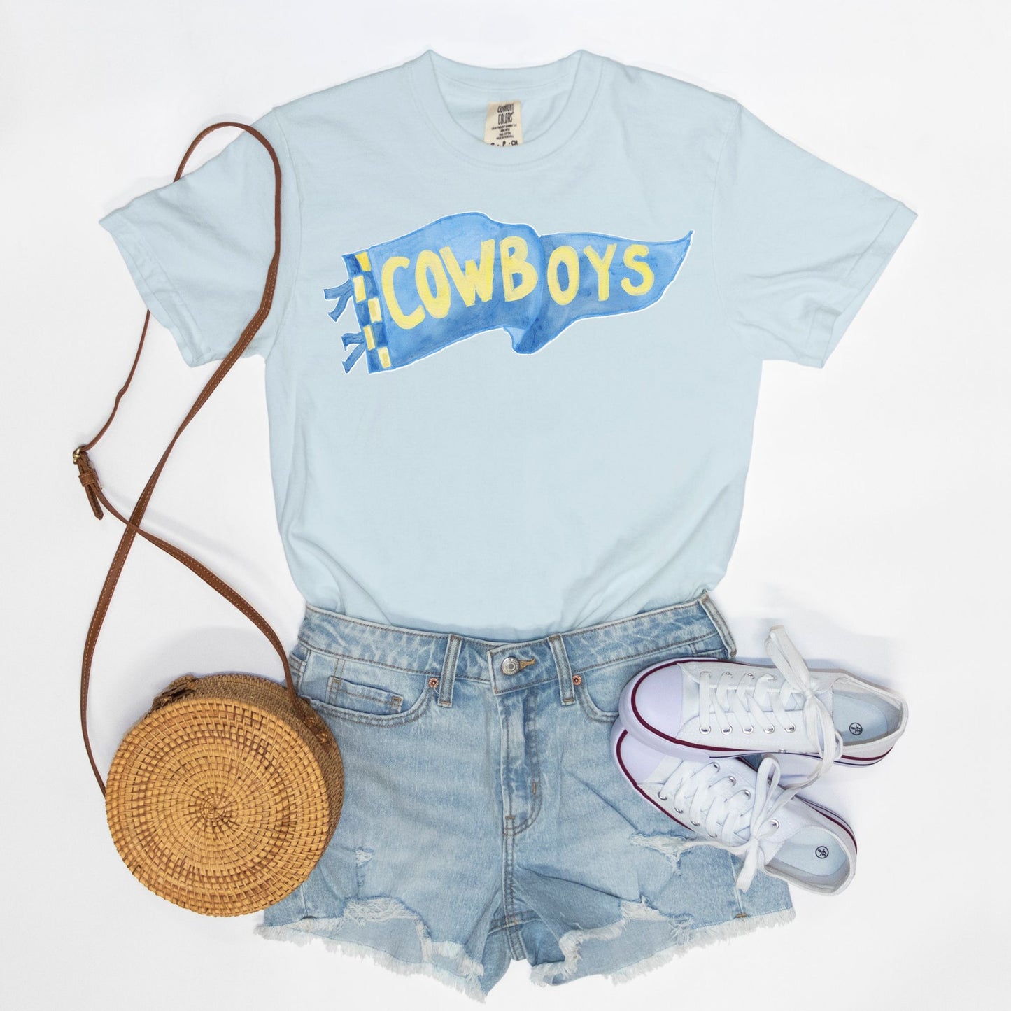Bryson Cowboys Pennant Tee | Chambray