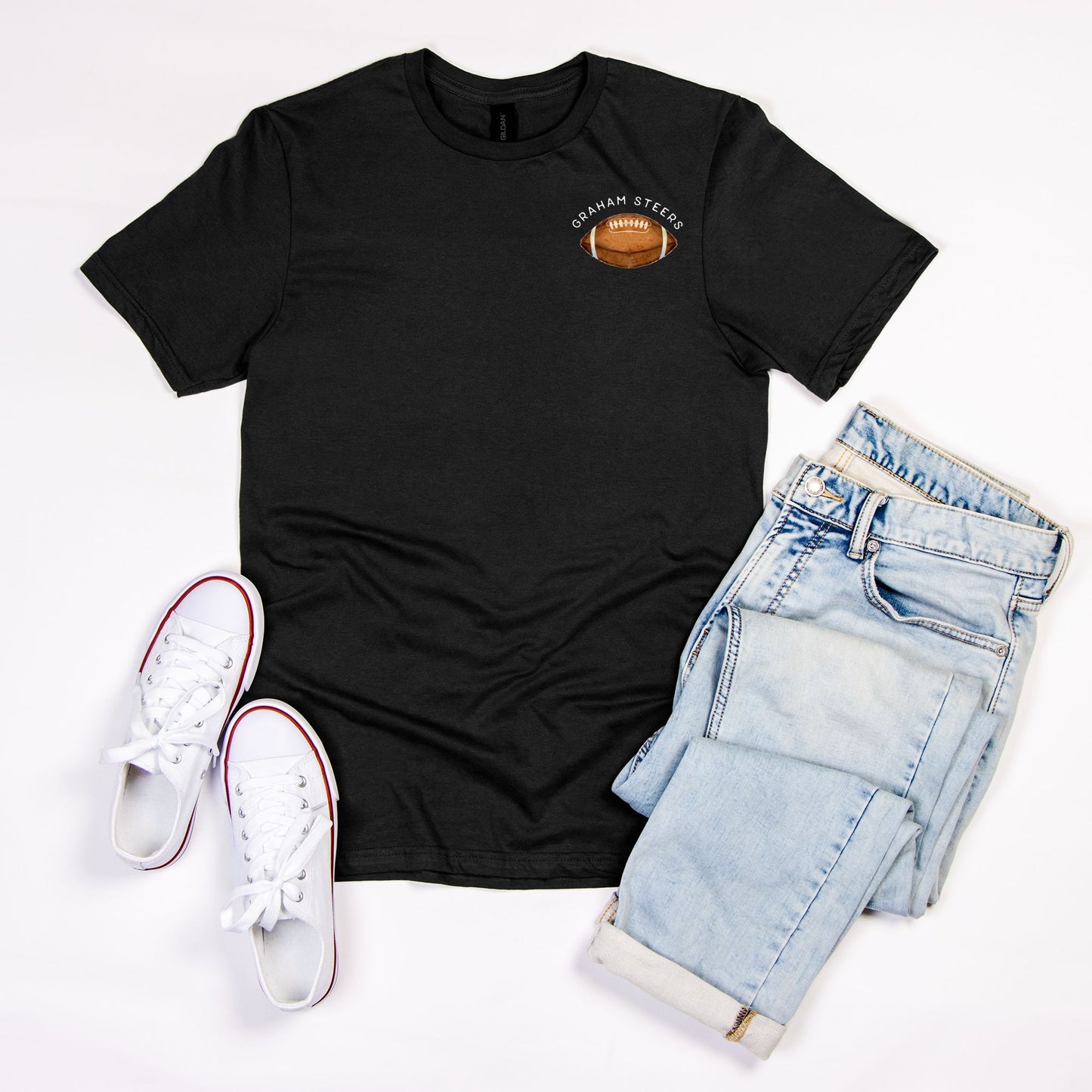 FNL Steers Football Black Tee