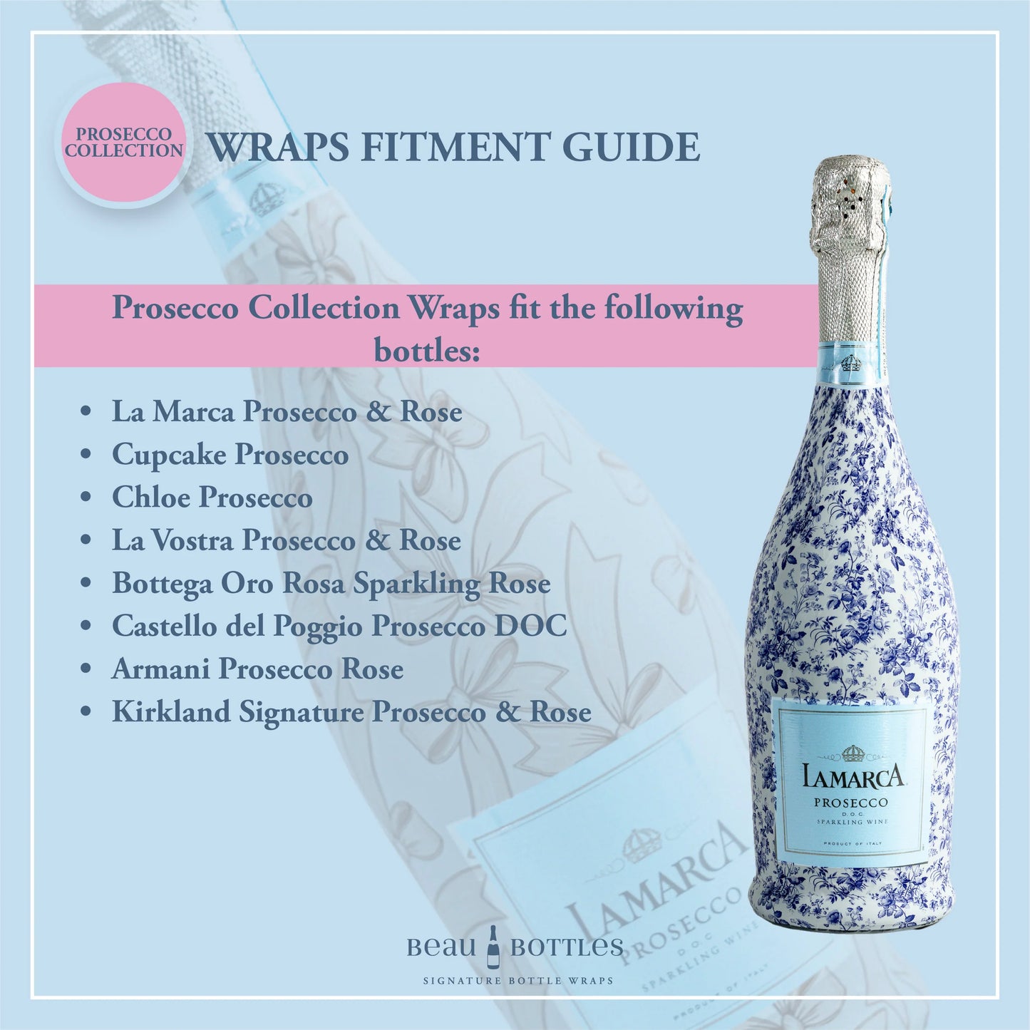 Blue and White Santa - Prosecco Collection