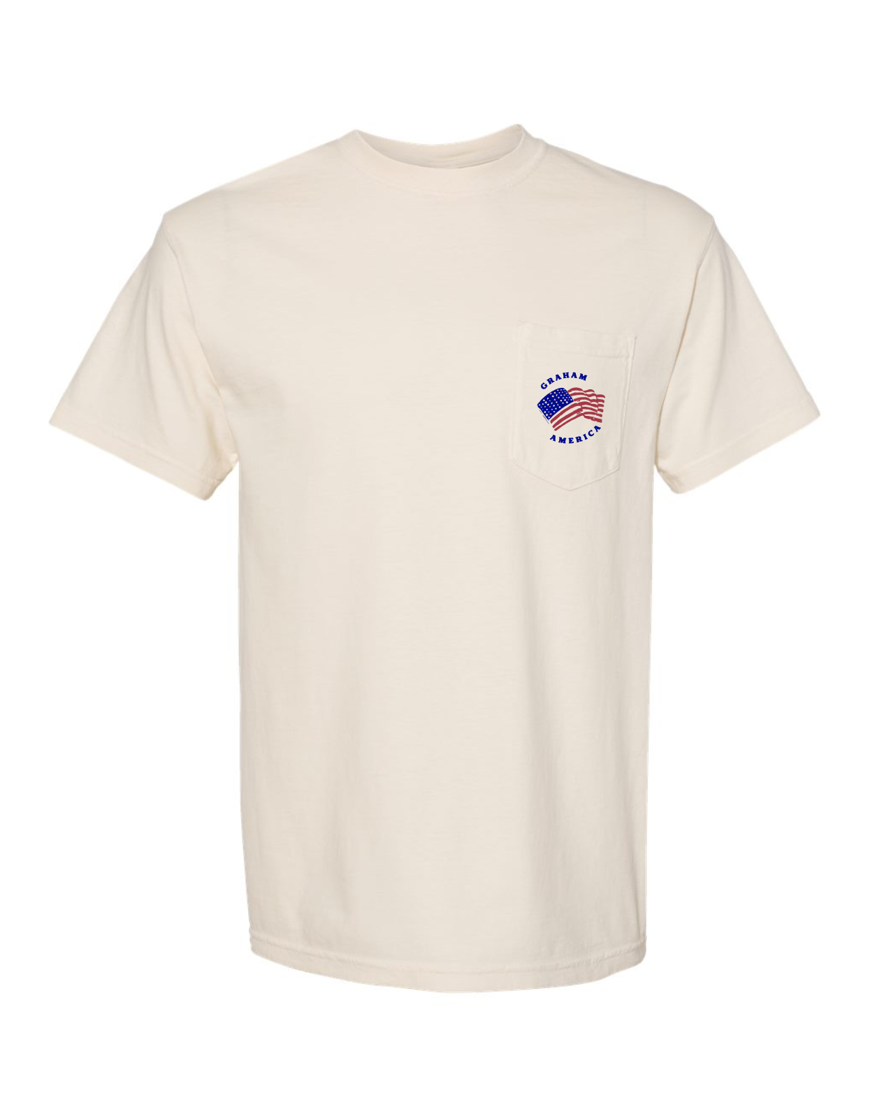 Graham America Bucking Horse Pocket Tee | Ivory