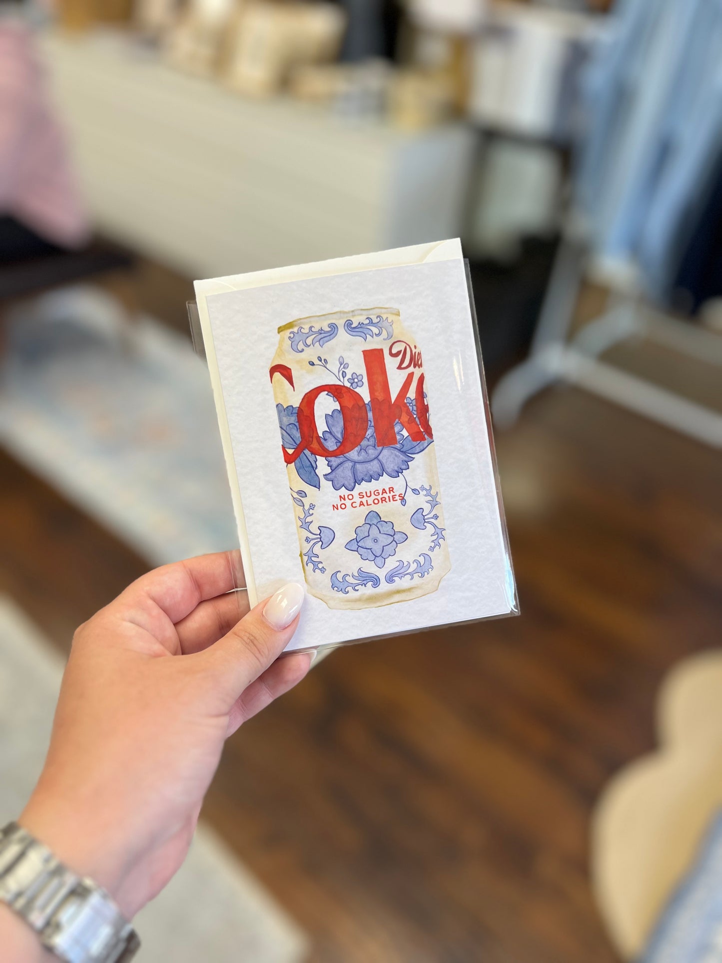 Diet Coke Chinoiserie Greeting Card