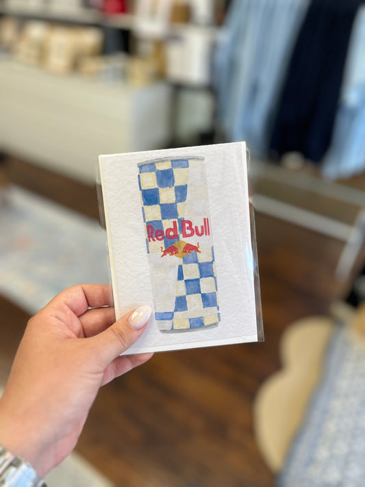 Red Bull Checkered Greeting Card