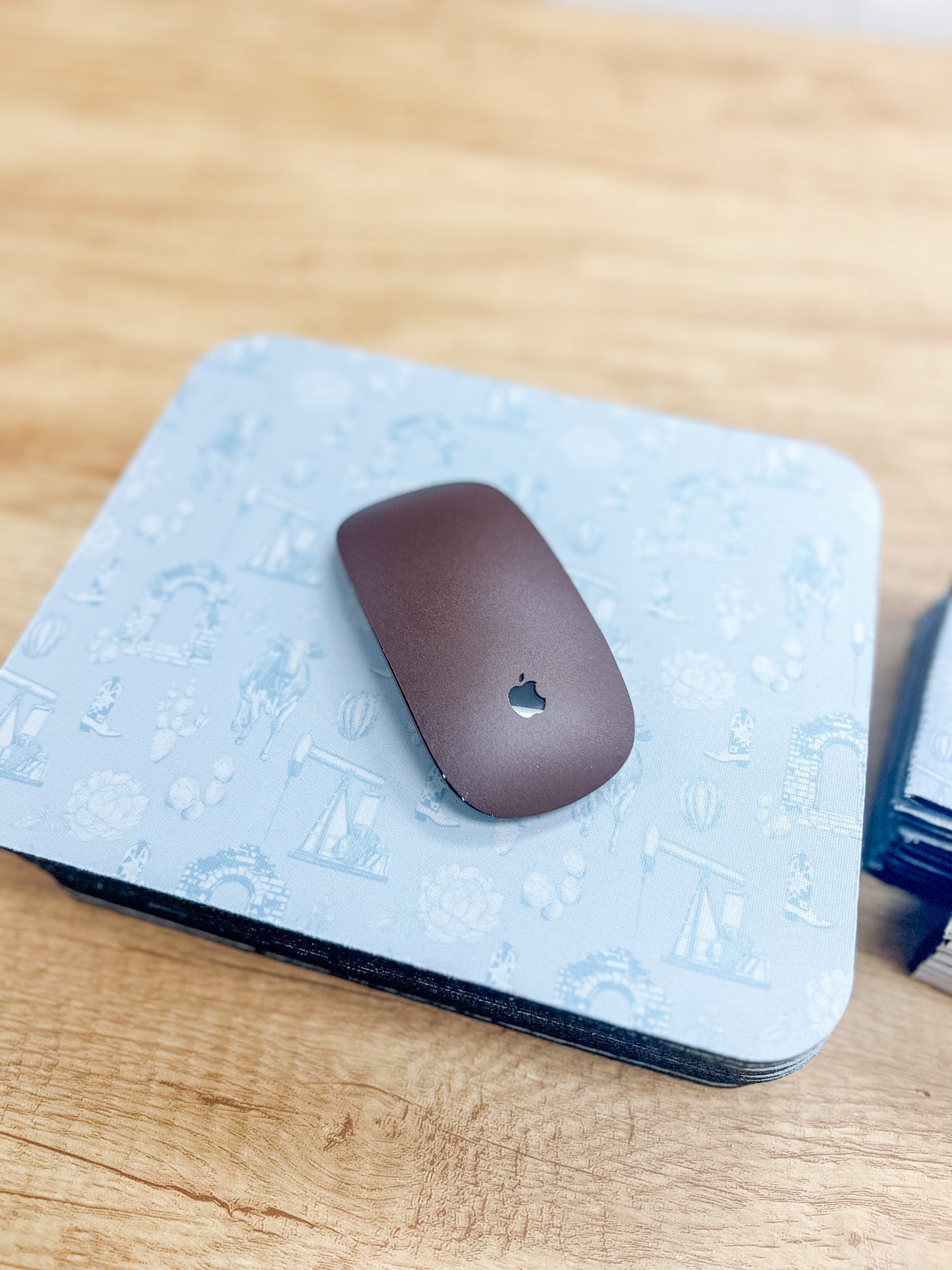 Blue Graham Toile Mousepad | AOS Original
