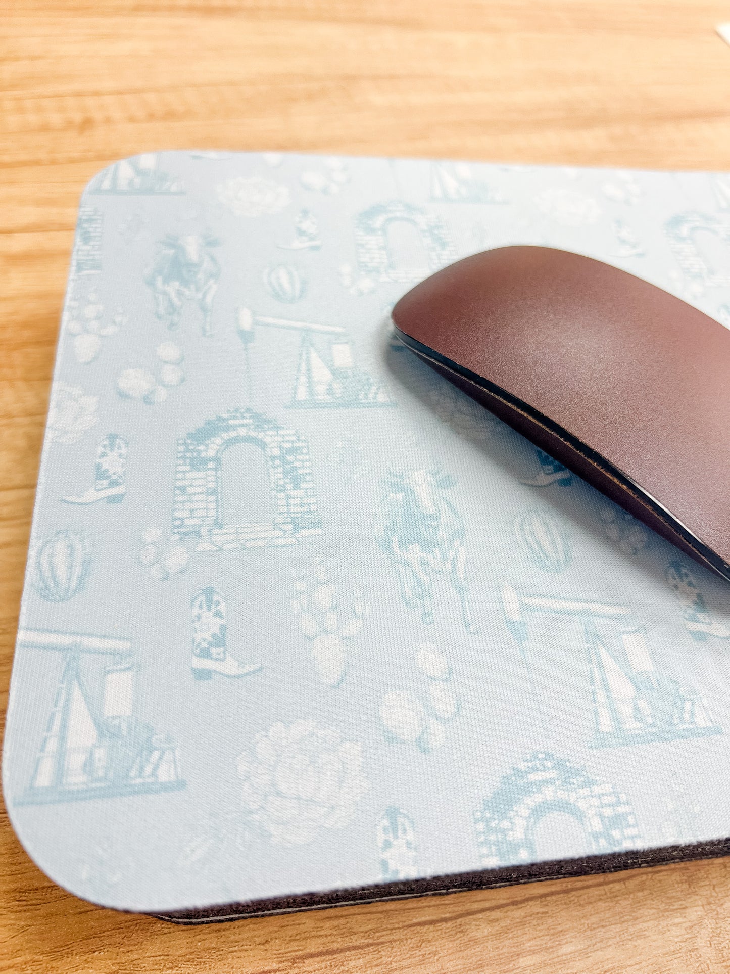 Blue Graham Toile Mousepad | AOS Original