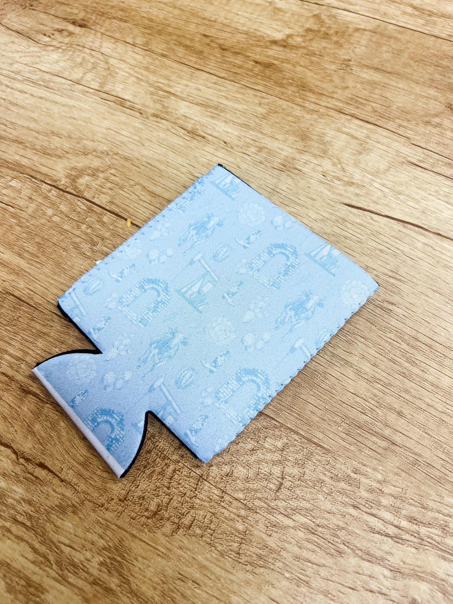 Graham Toile Blue & White Can Koozie