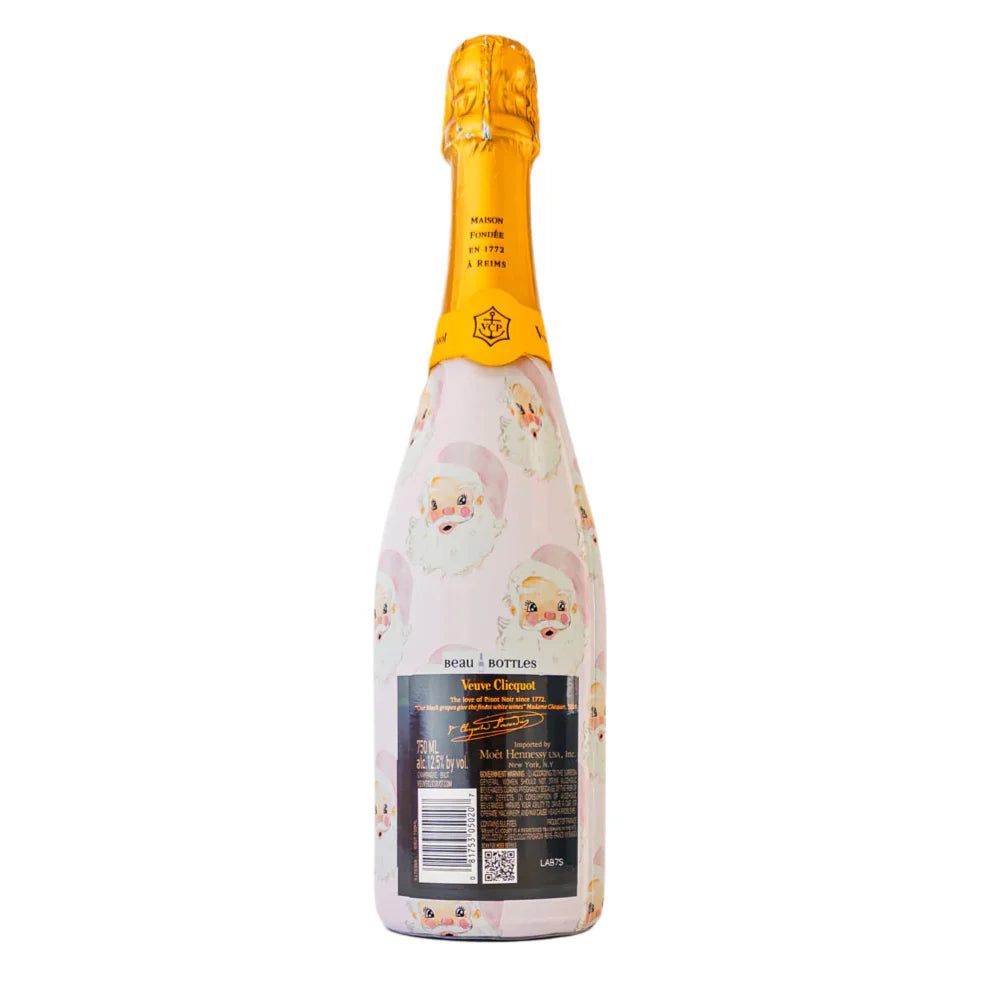 Beau Bottles Limited Edition Watercolor Pink Santa - Made For Veuve