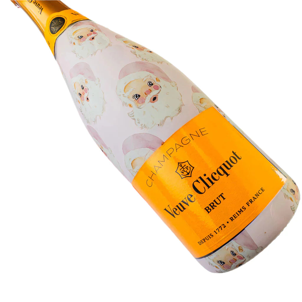 Beau Bottles Limited Edition Watercolor Pink Santa - Made For Veuve
