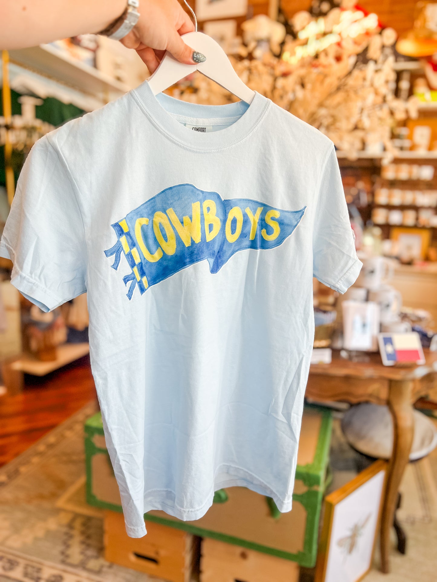 Bryson Cowboys Pennant Tee | Chambray