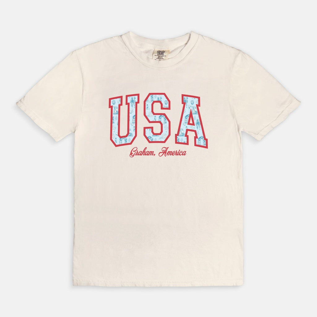 Cream | USA Graham Toile T-Shirt