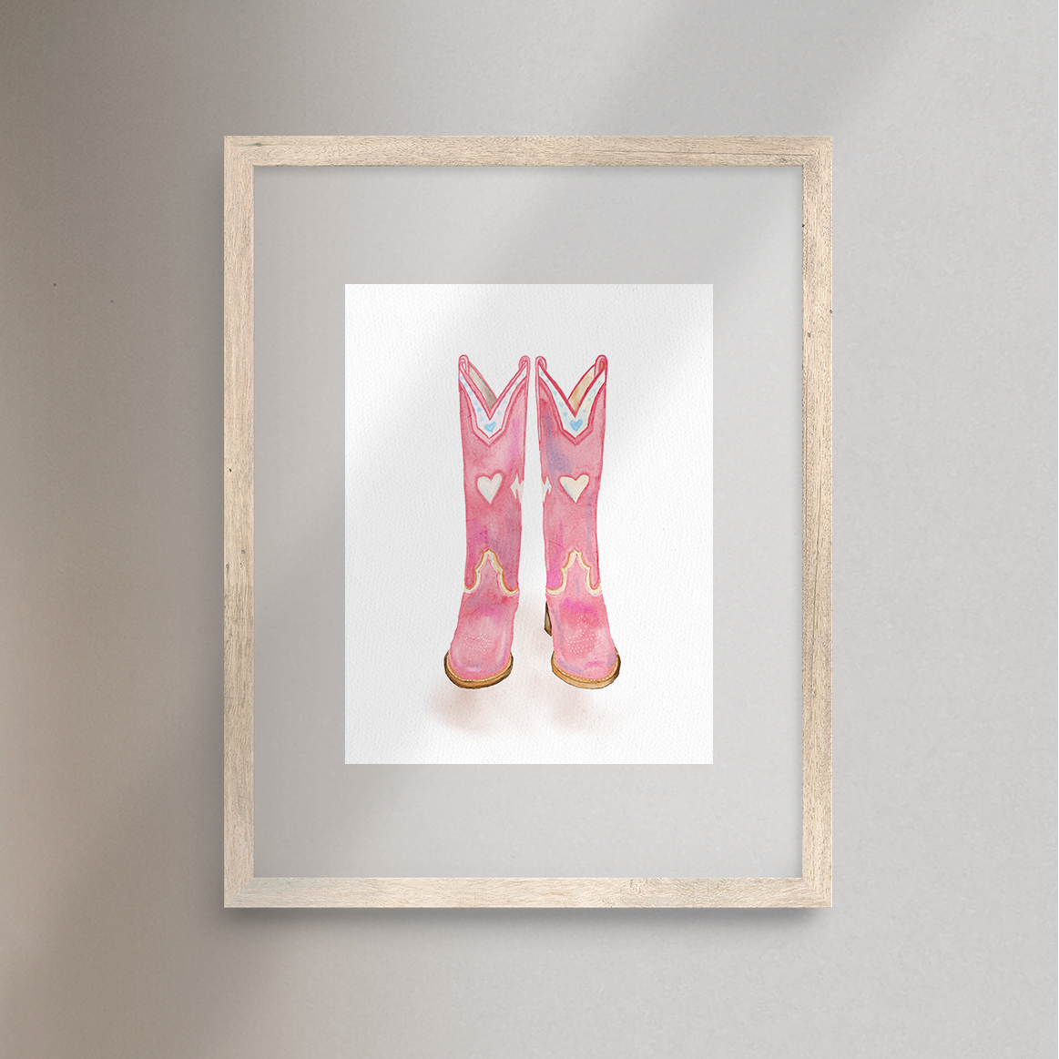 Cowgirl Boots | Watercolor Print by Caitlin Kramer