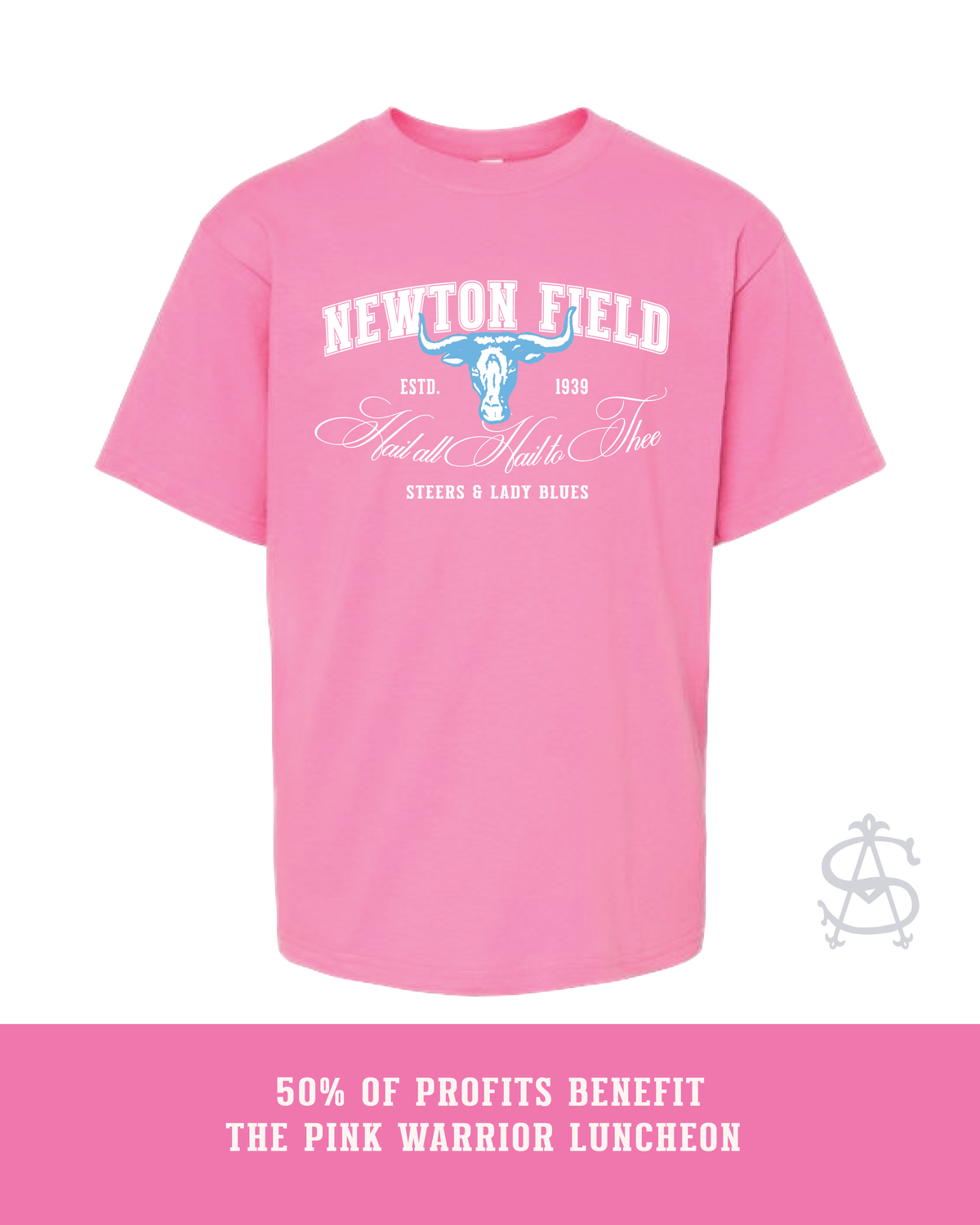 Youth Pink Newton Field Tee