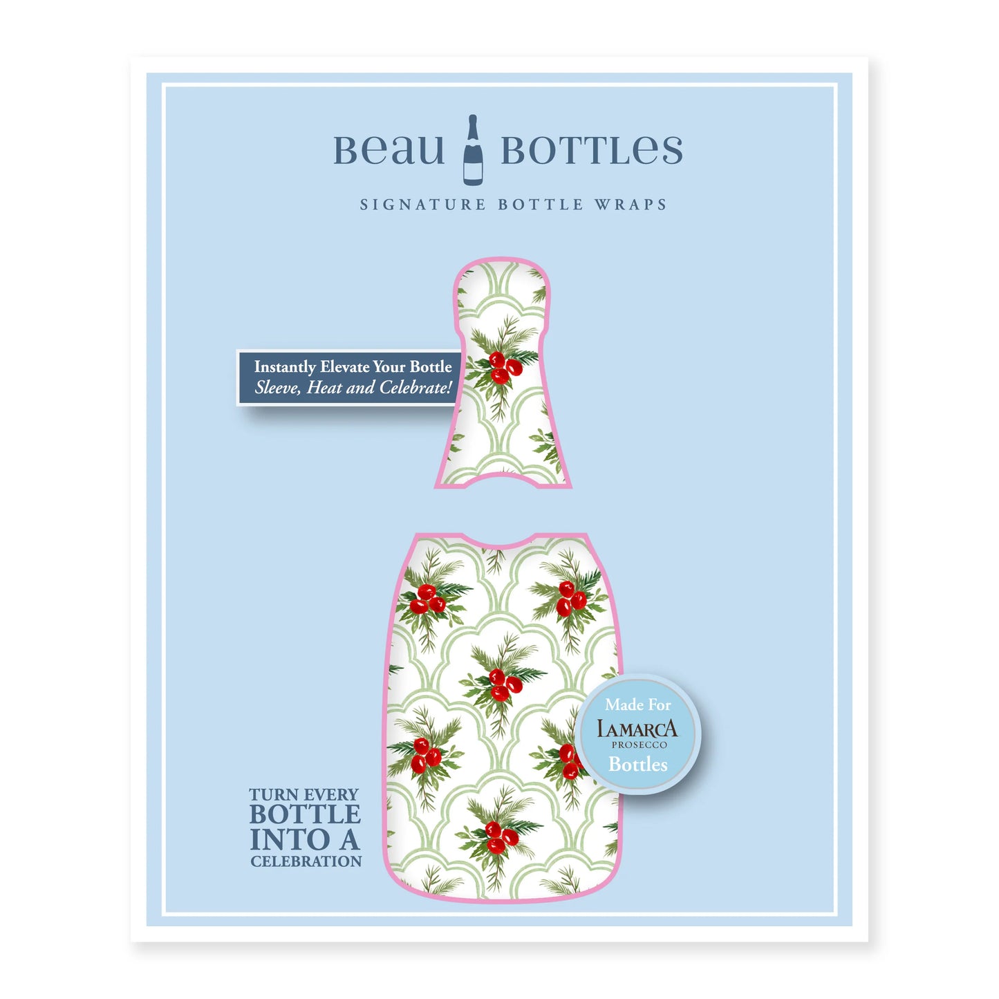 Beau Bottles Limited Edition Scalloped Christmas Berries- La Marca Edition
