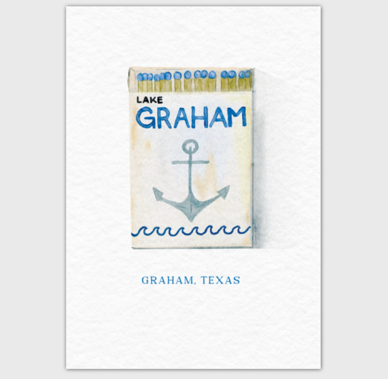 Lake Graham Matchbook  | 4x6" Greeting Card