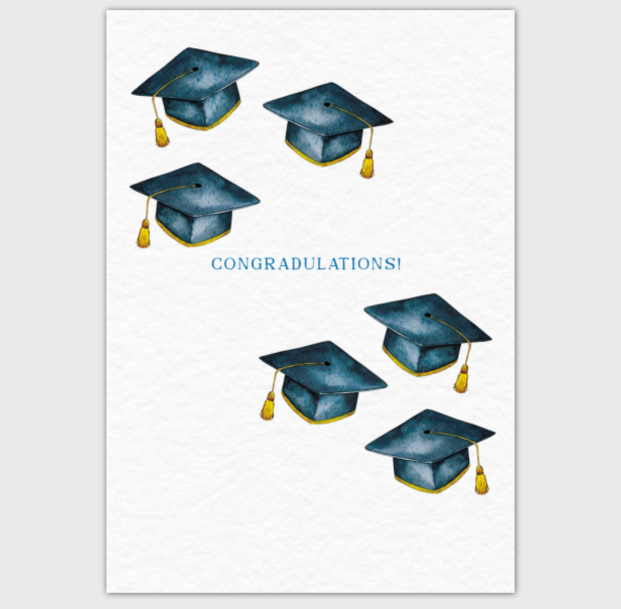 Congradulations! | Graduation Cap Toss Greeting Card | 4x6" Card