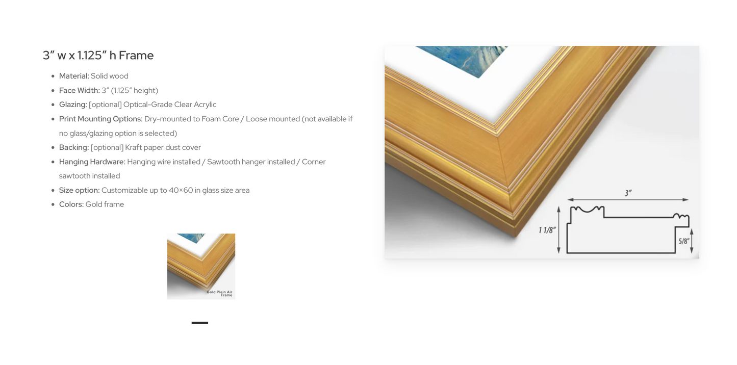 Custom Framed Building Watercolor | Choose your Frame Finish