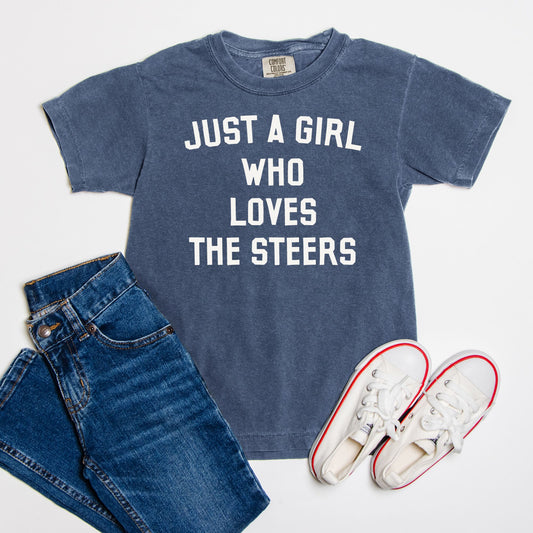 Just a Girl Who Loves the Steers | Girls Youth Tee
