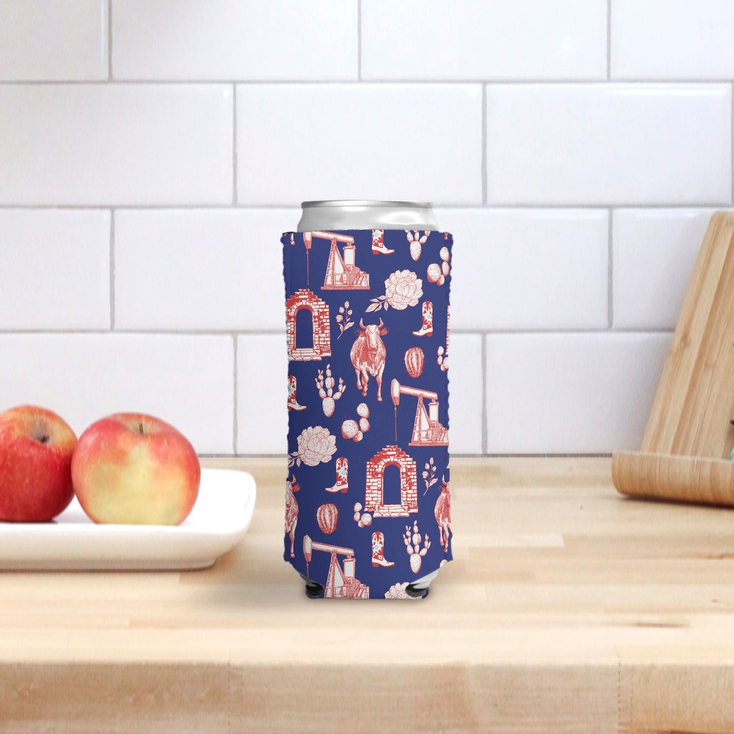 Graham Toile RWB Slim Can Koozie