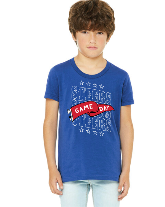 Youth Steers Game Day Pennant Tee