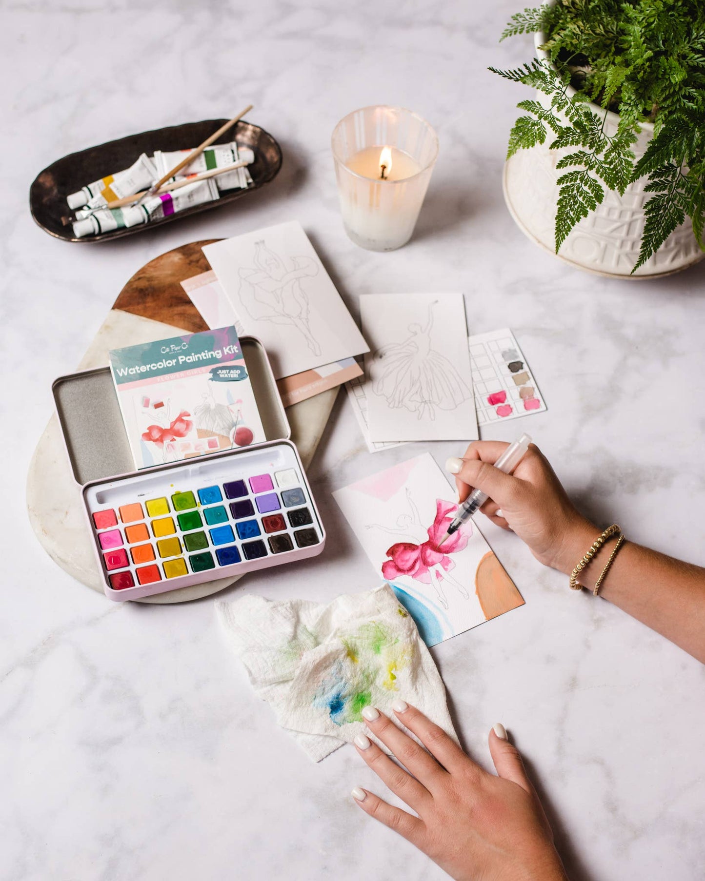 English Countryside watercolor painting kit