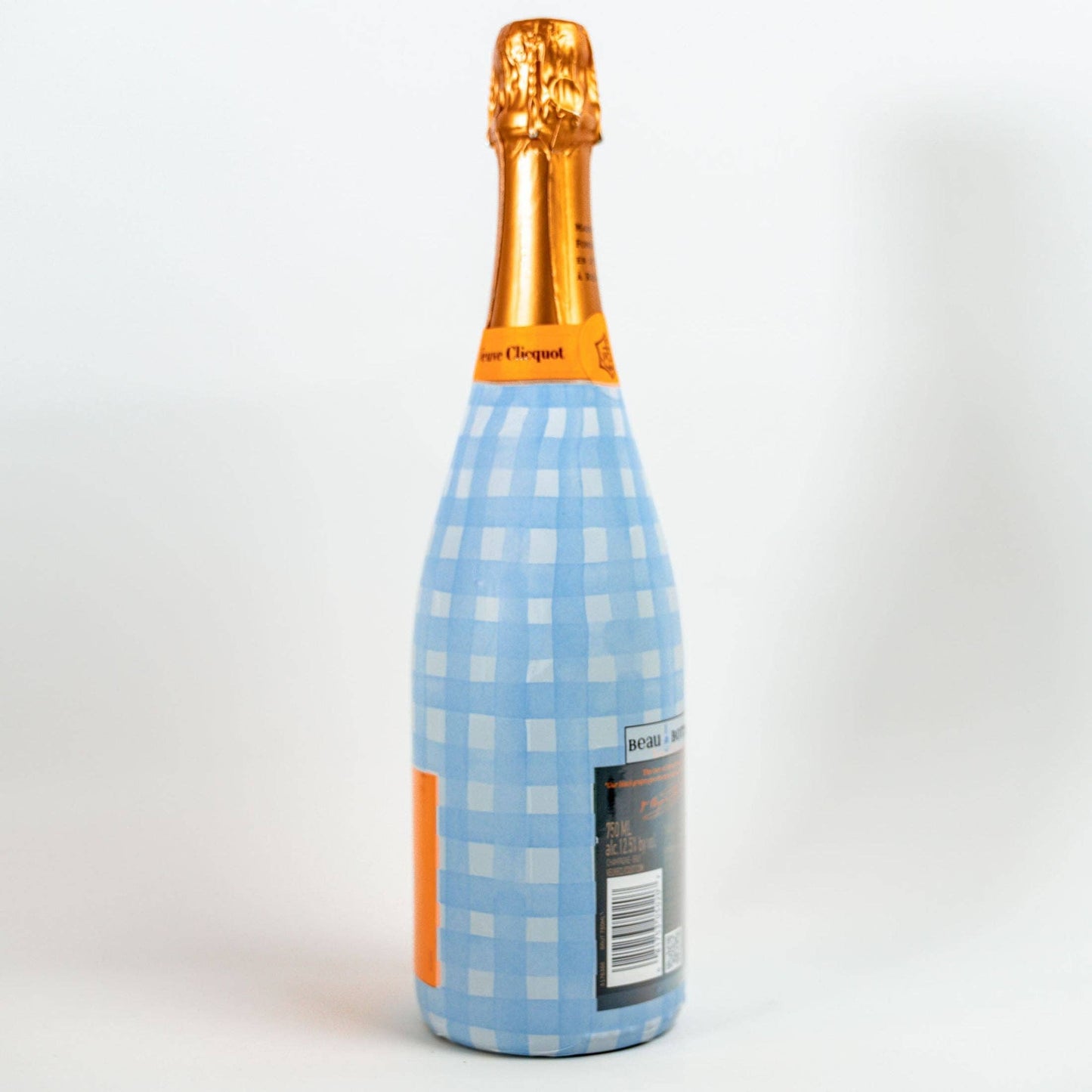 Beau Bottles Powder Blue Picnic Gingham- Champagne Collection