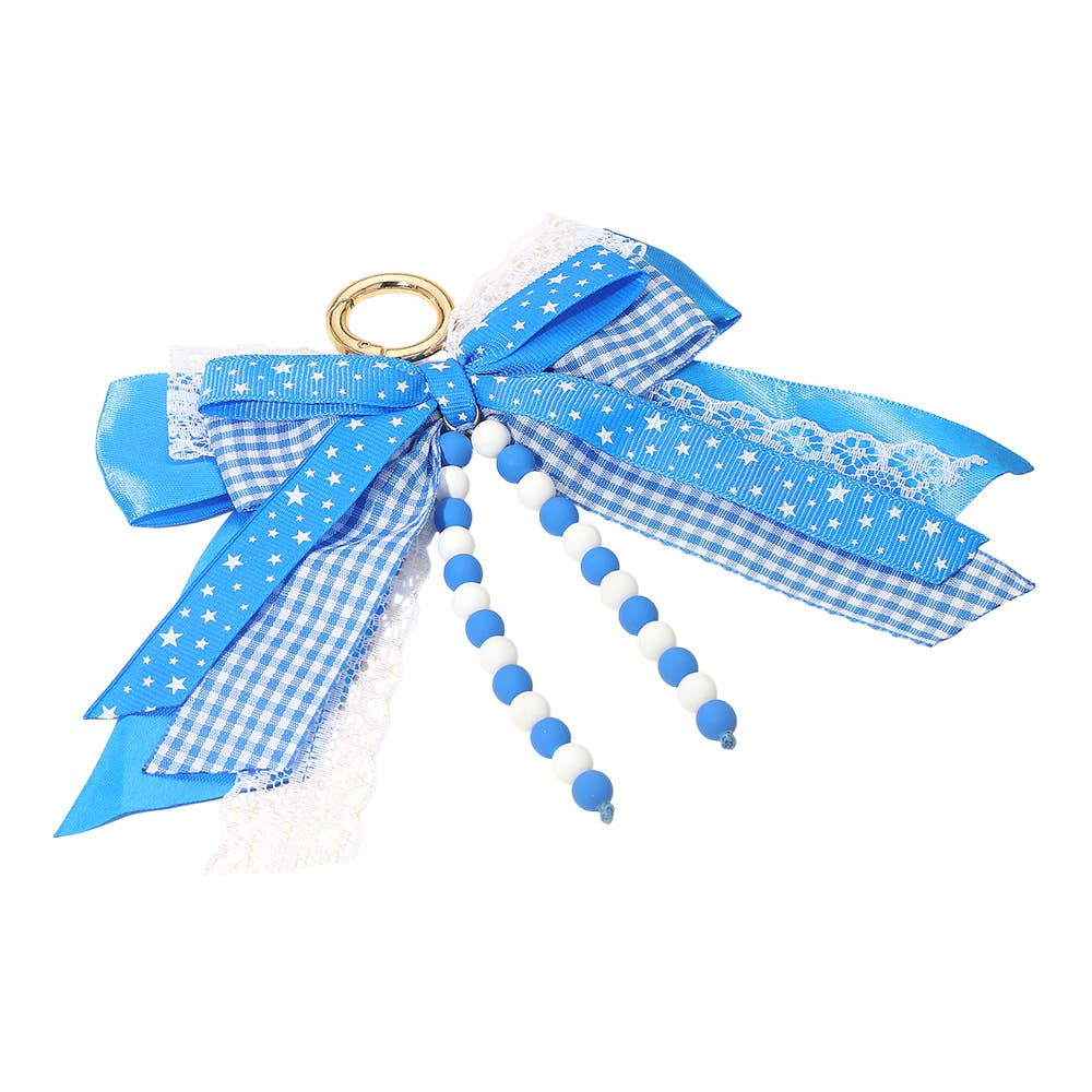 Triple Layered Bow Keychain | Game Day Cute Accessories