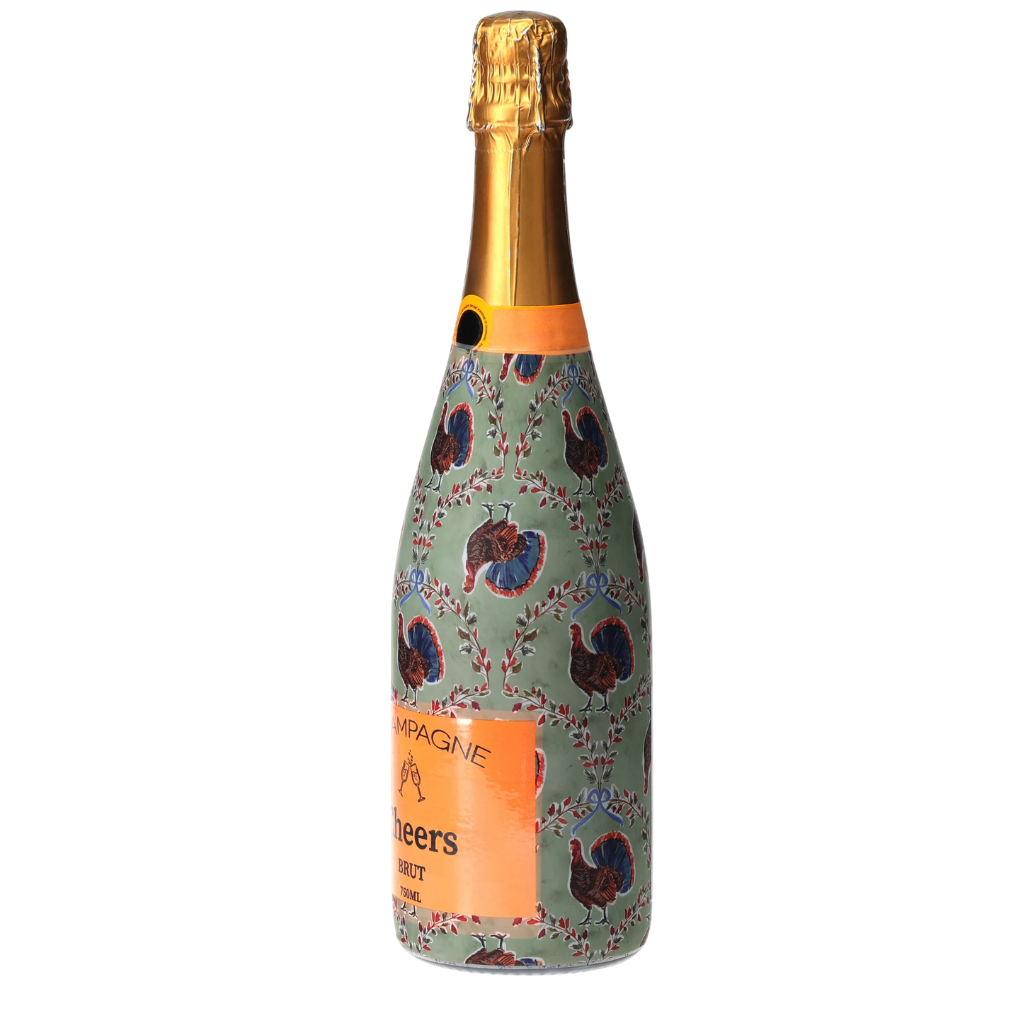 Autumn Turkey Trellis Champagne Bottle Wrap