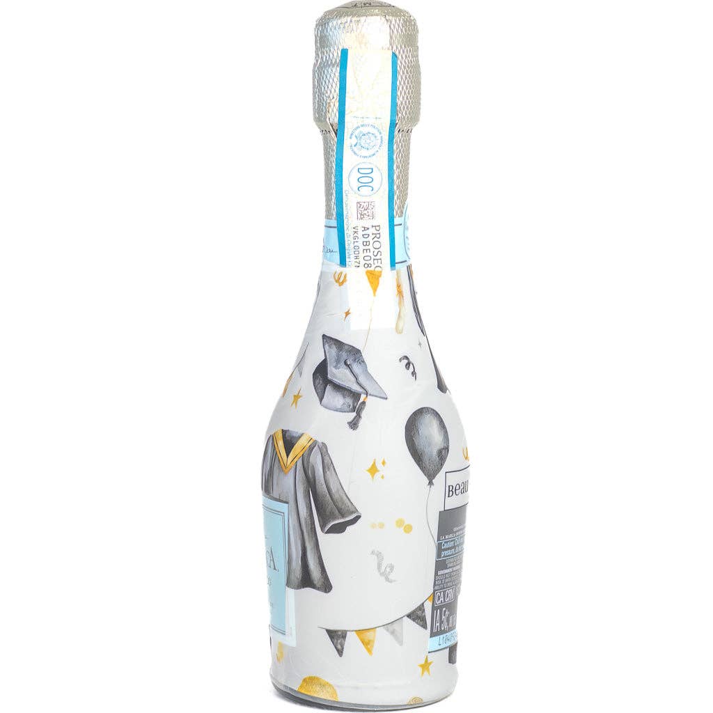 Beau Bottles Black and Gold Graduation - MINI Prosecco Collection - Six Pack