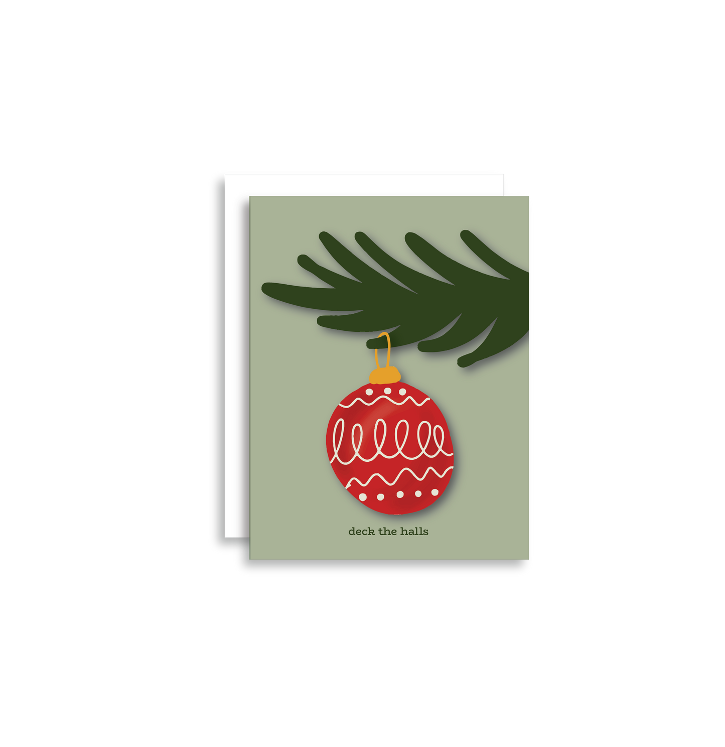 Deck the Halls Vintage Christmas Holiday Greeting Card