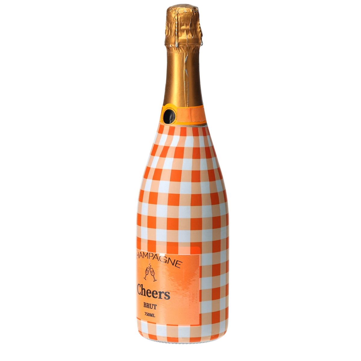 Orange & White Gingham  Champagne