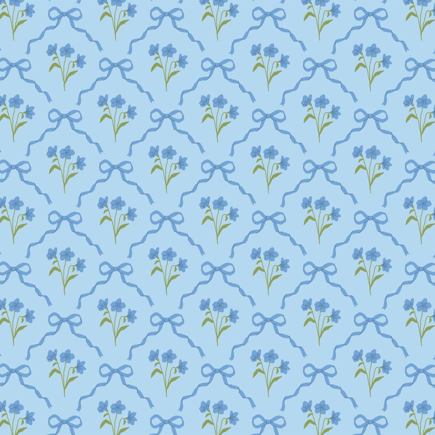 Beau Bottle Blue Bows and Blossoms - Prosecco Collection