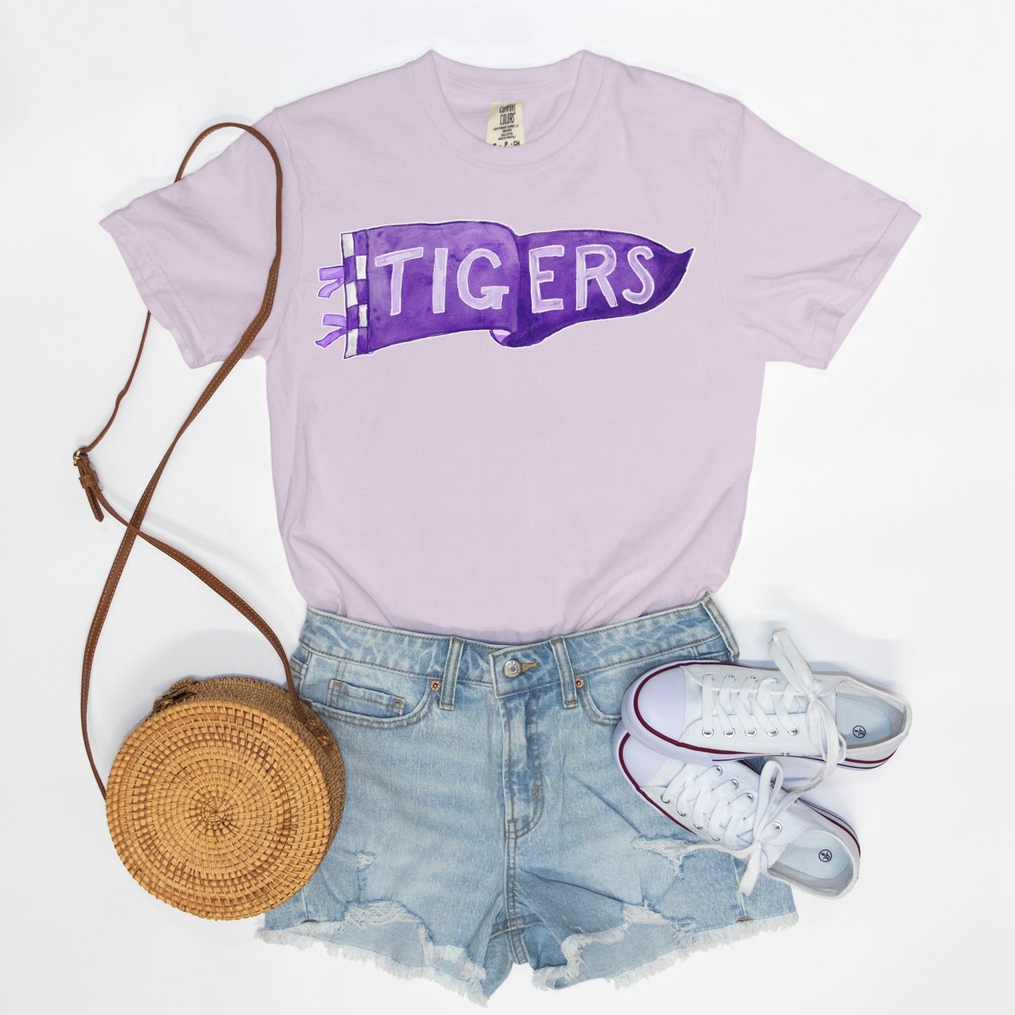 Jacksboro Tigers Watercolor Pennant Tee