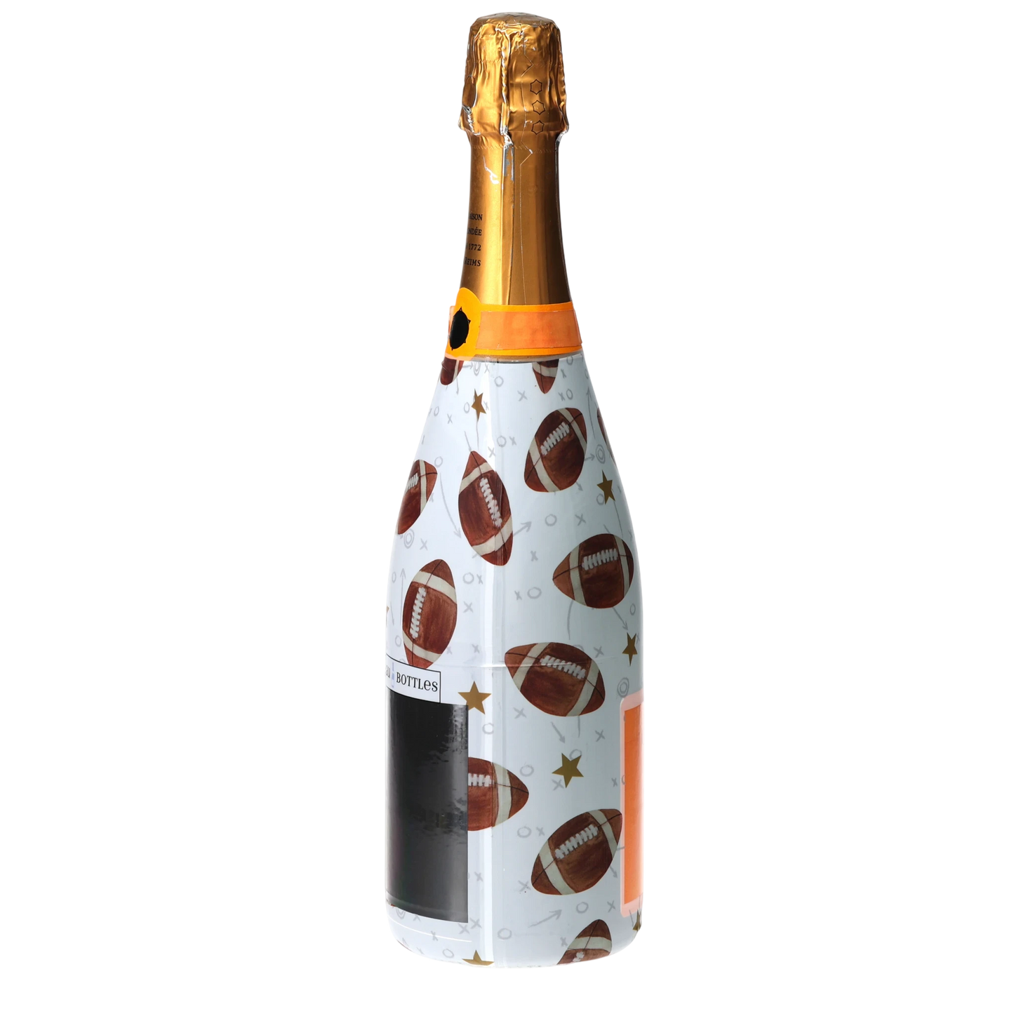 Footballs Champagne Bottle Wrap