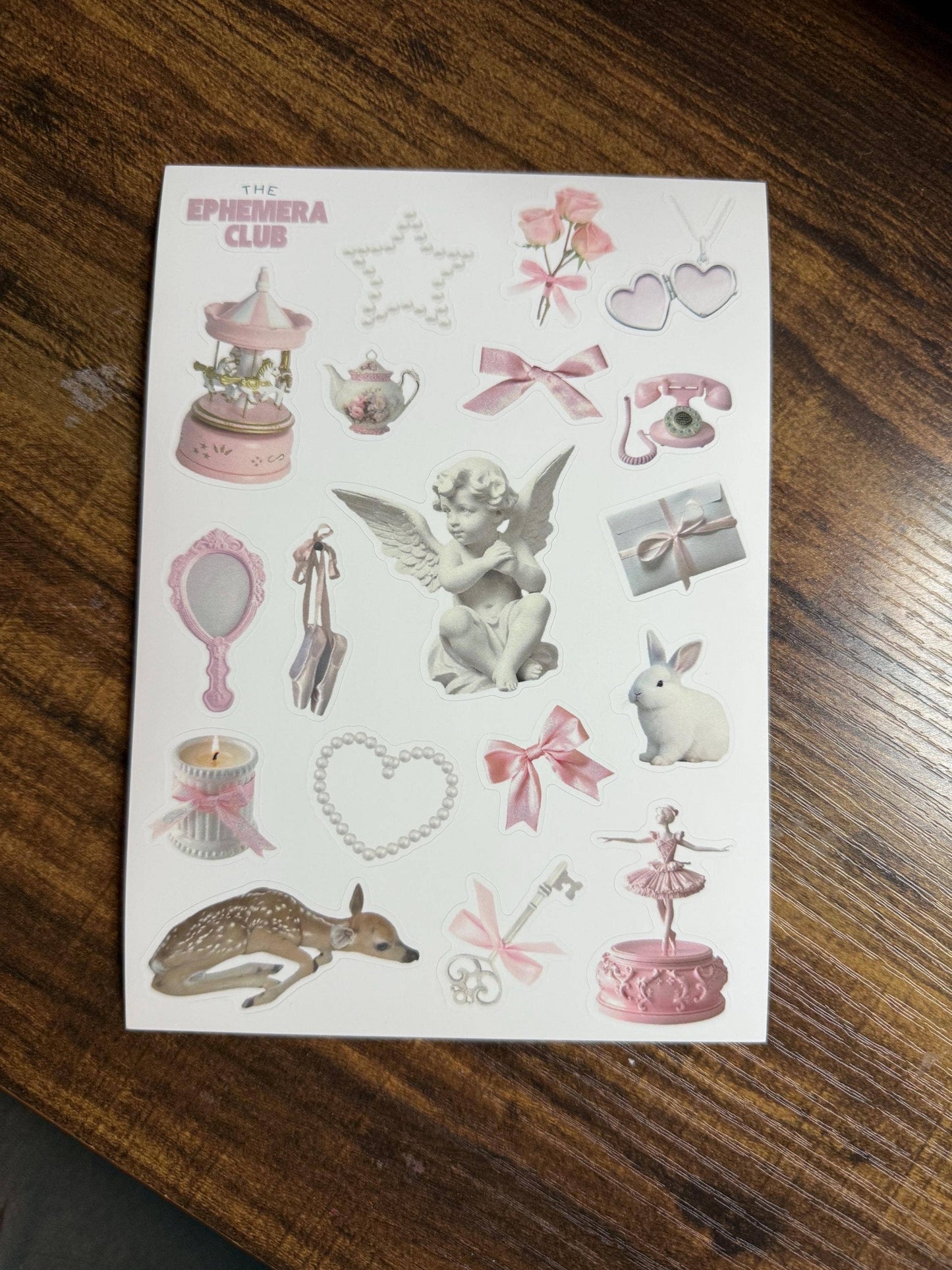 Ballet & Vintage Ephemera Sticker Sheet