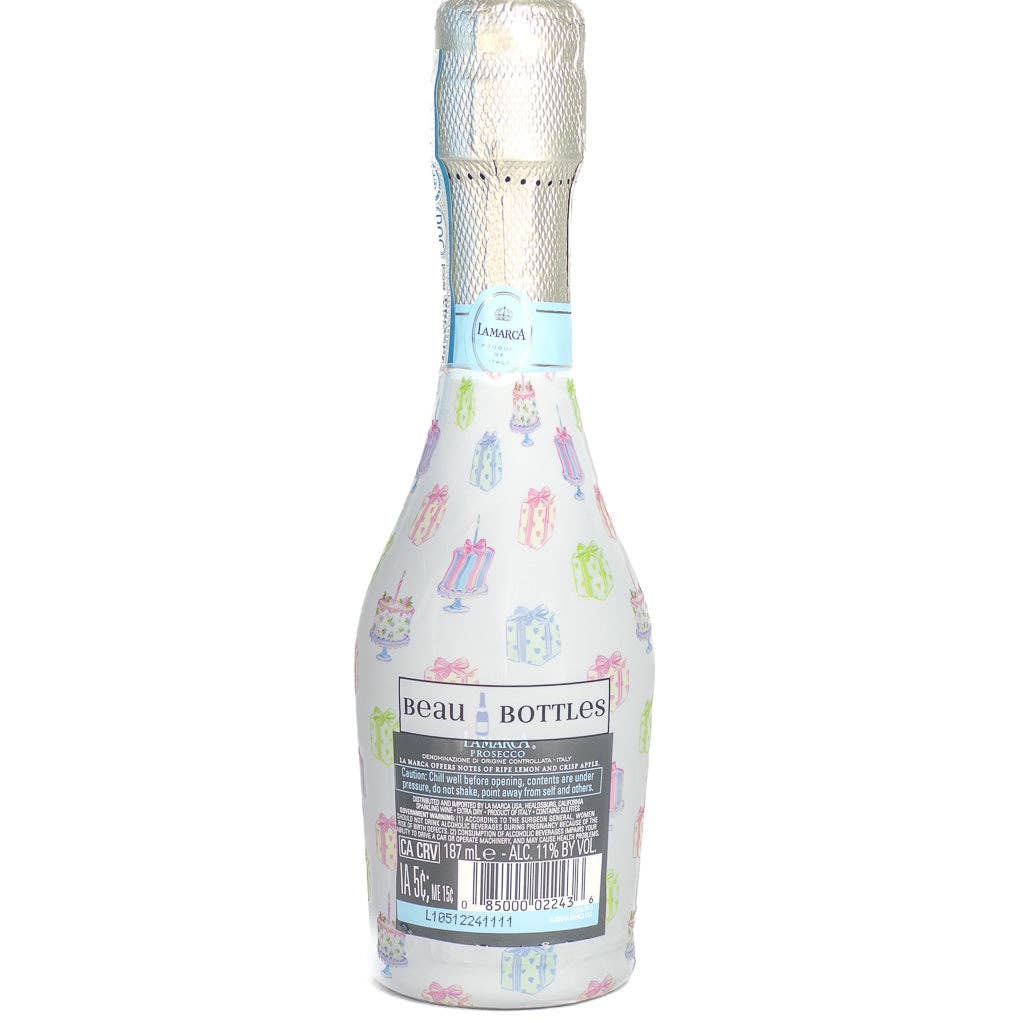 Beau Bottles Pastel Birthday Cakes & Presents - MINI Prosecco Collection - Six Pack