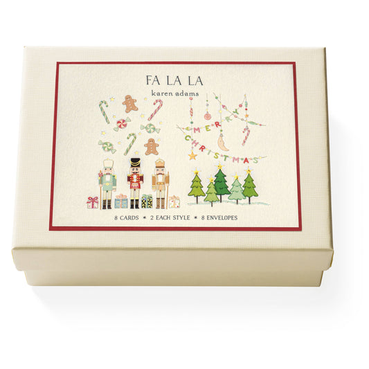 Fa La La Note Card Box | Karen Adams Designs