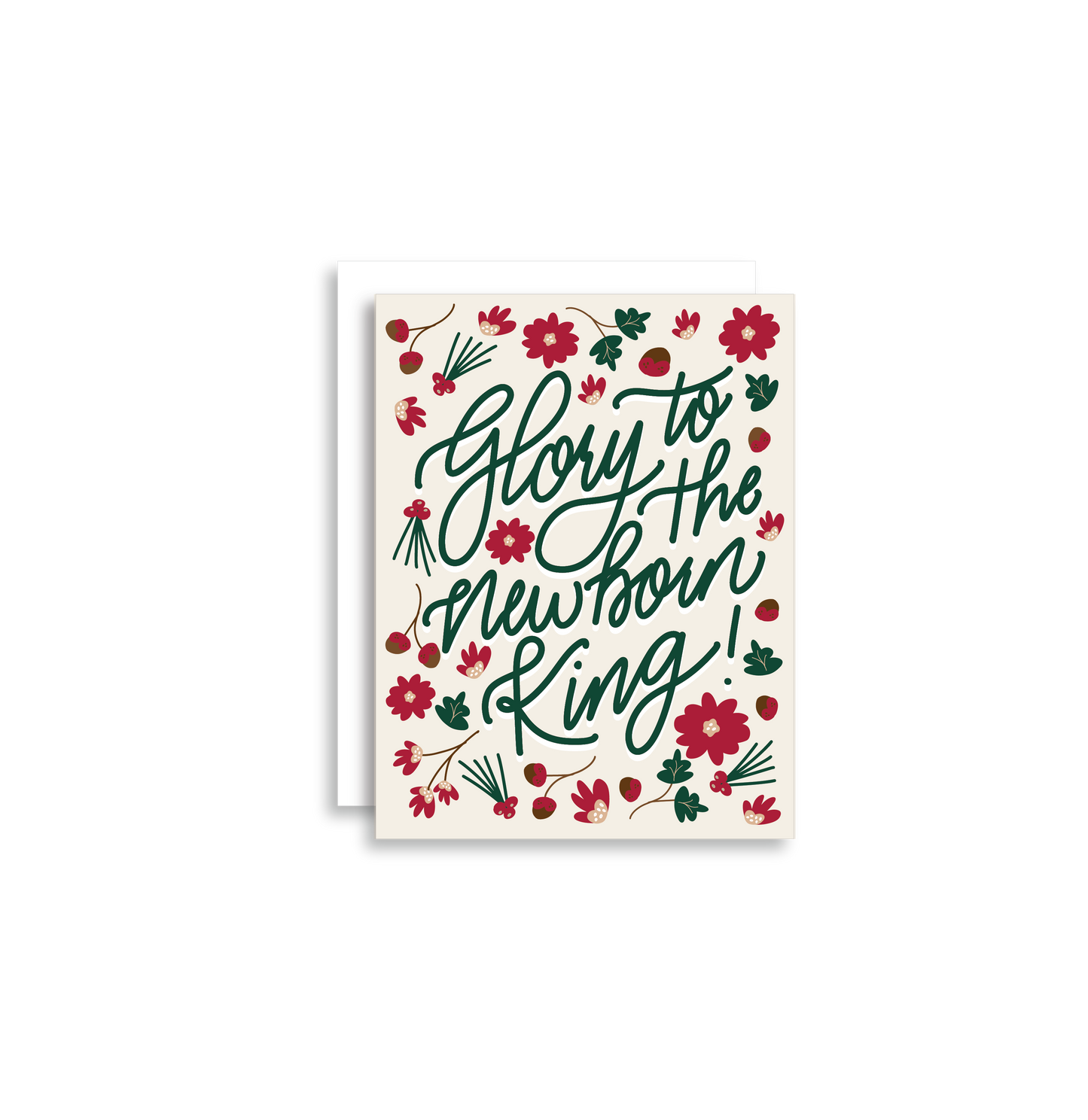 Glory to the Newborn King! | Christmas Card with Envelope | Holiday ChristmasCard