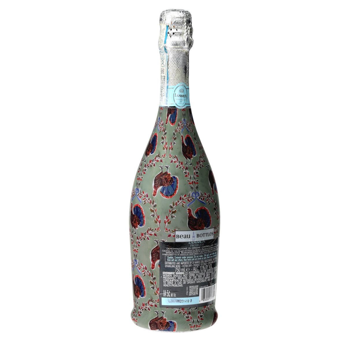 Autumn Turkey Trellis Prosecco Bottle Wrap