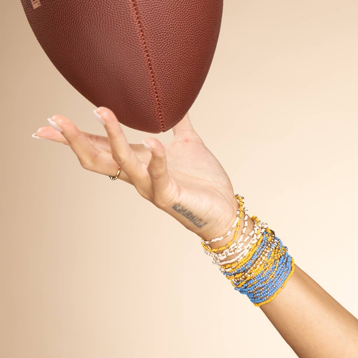 Stretch Seed Bead Solid Game Day Bracelets: Green