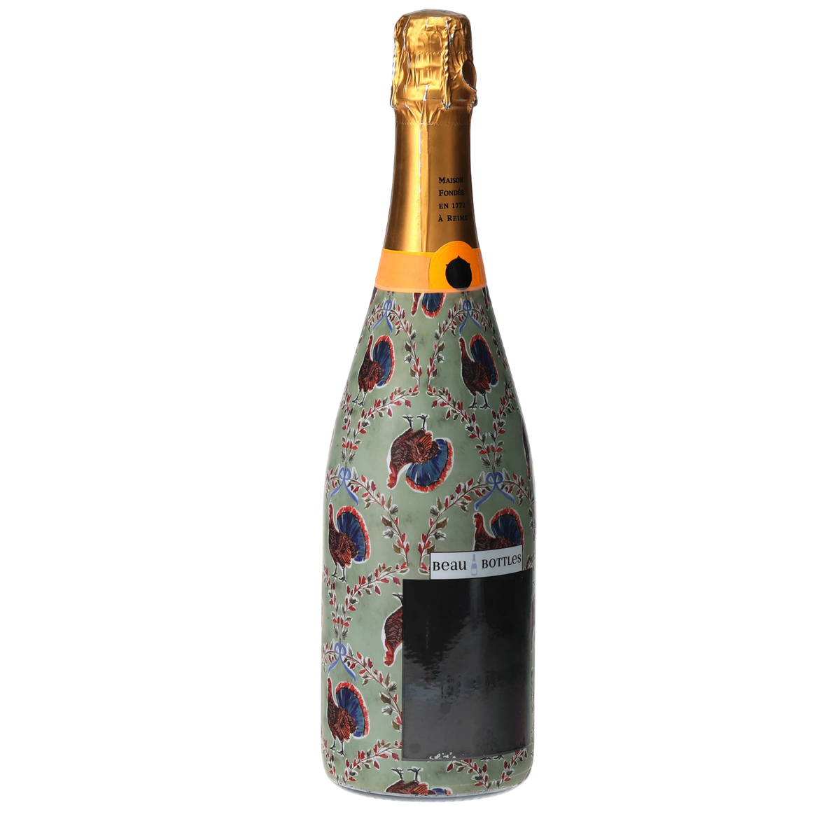 Autumn Turkey Trellis Champagne Bottle Wrap